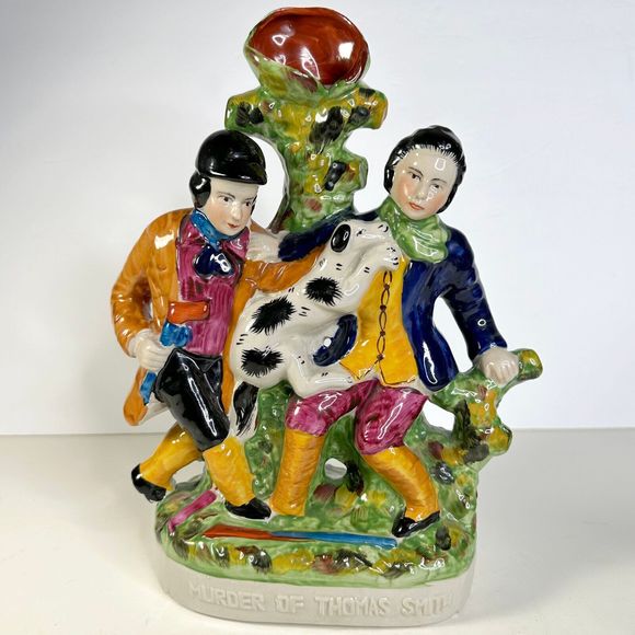Spill Vase The Murder of Thomas Smith Ceramic  Staffordshire Reproduction - Picture 1 of 11